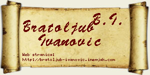 Bratoljub Ivanović vizit kartica